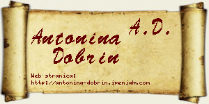 Antonina Dobrin vizit kartica